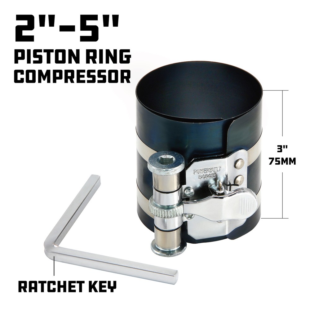 Powerbuilt Piston Ring Compressor , Range from 2 in. to 5 in. - 648433