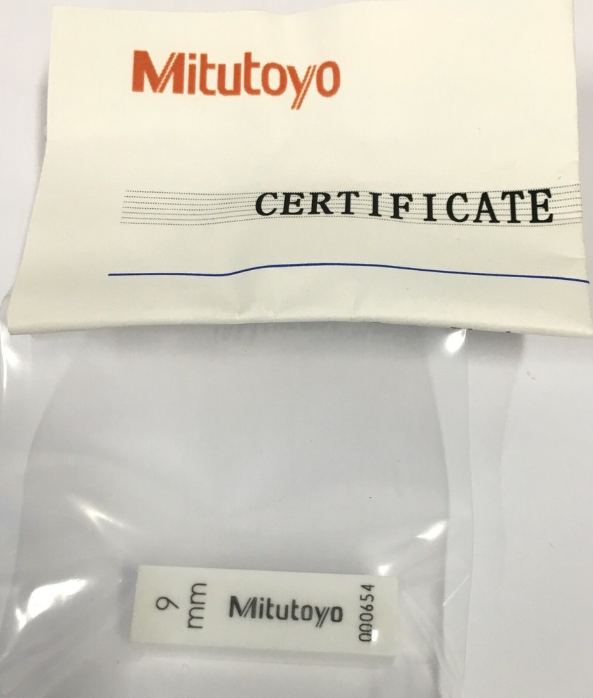 Mitutoyo 613619-231 Rectangular Ceramic Individual Gage Block, 9mm, Grade 2