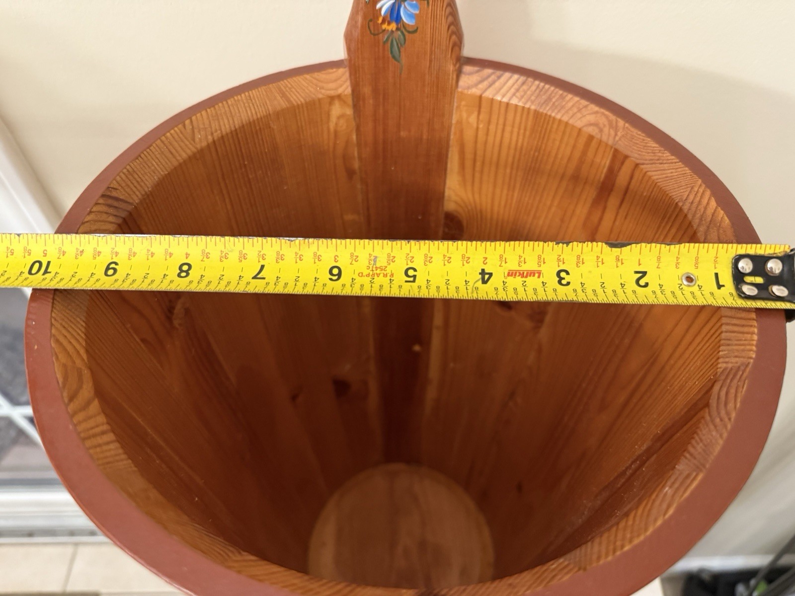 VTG Wood Umbrella Cane Plant Stand Handcrafted Painted Country Farmhouse 24"