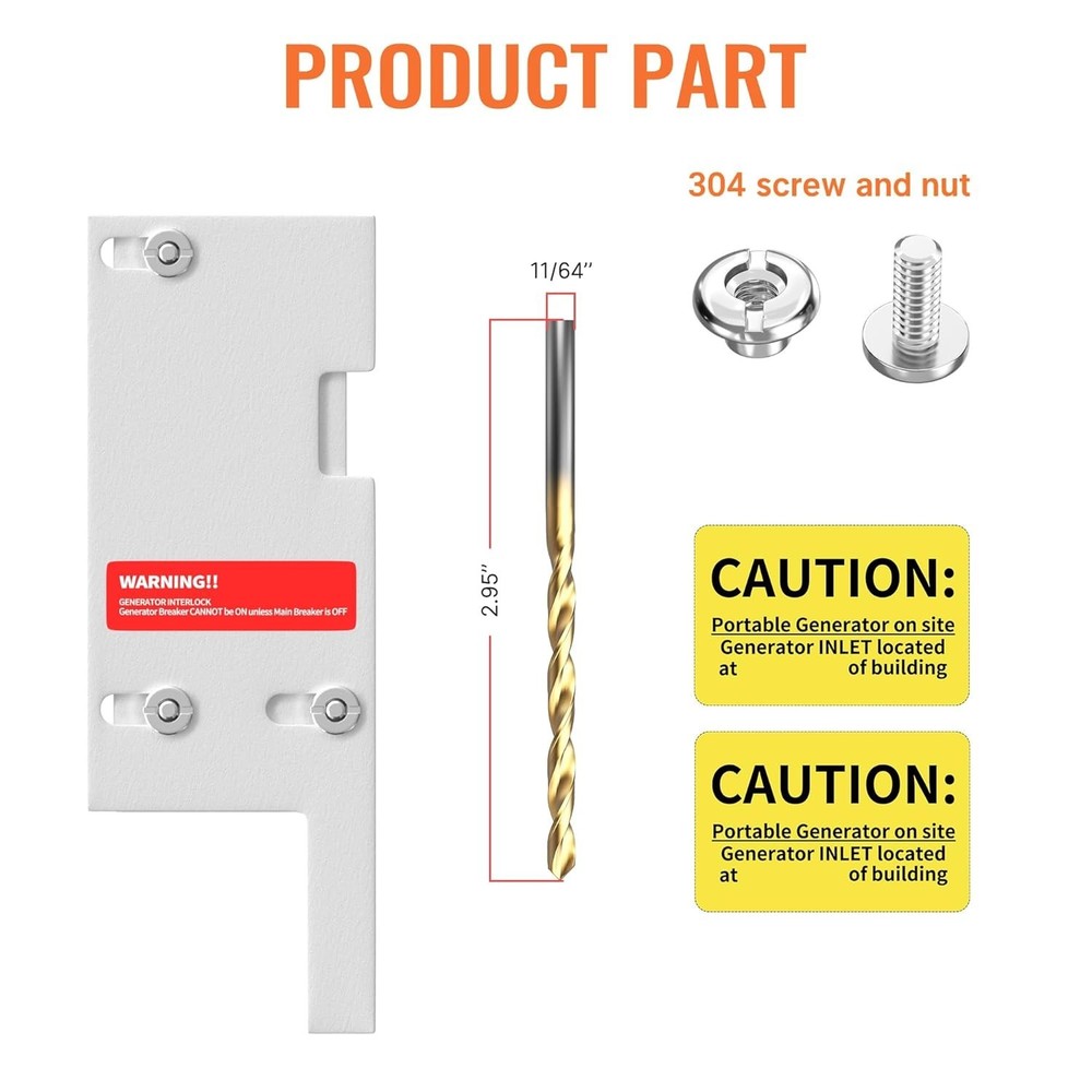 Generator Interlock Kit Compatible with GE General Electeric 150 or 200 Amp P...
