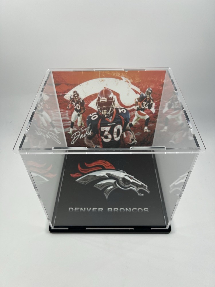 Terrell Davis Custom Mini Helmet Display or Card Display - Broncos