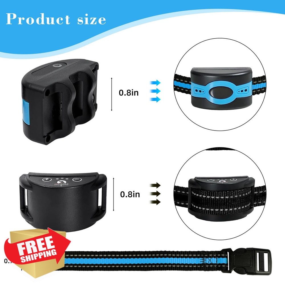 2 Pack Replacement Collar Blue Black for Dog Shock Collars