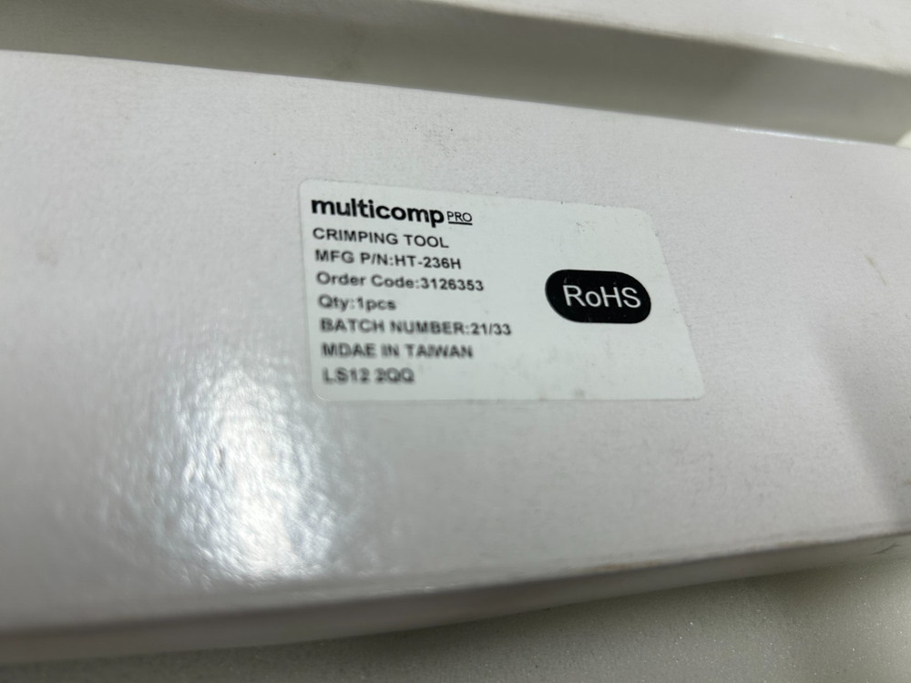 New - Multicomp PRO HT-236H Crimping Tool Order Code 3126353
