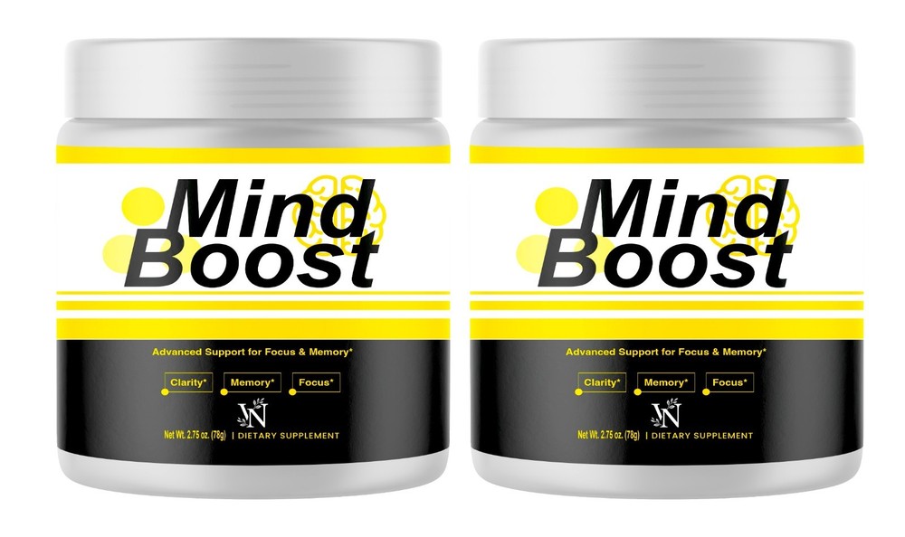 Mind Boost Powder, Mindboost for Clarity Memory & Focus 2 Pack 60 Servings