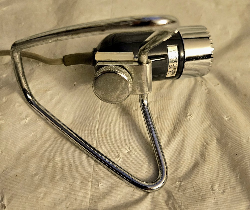 Harmonica Microphone Type CE 102H 1960s Dynamic Rare w Original Stand, Cable