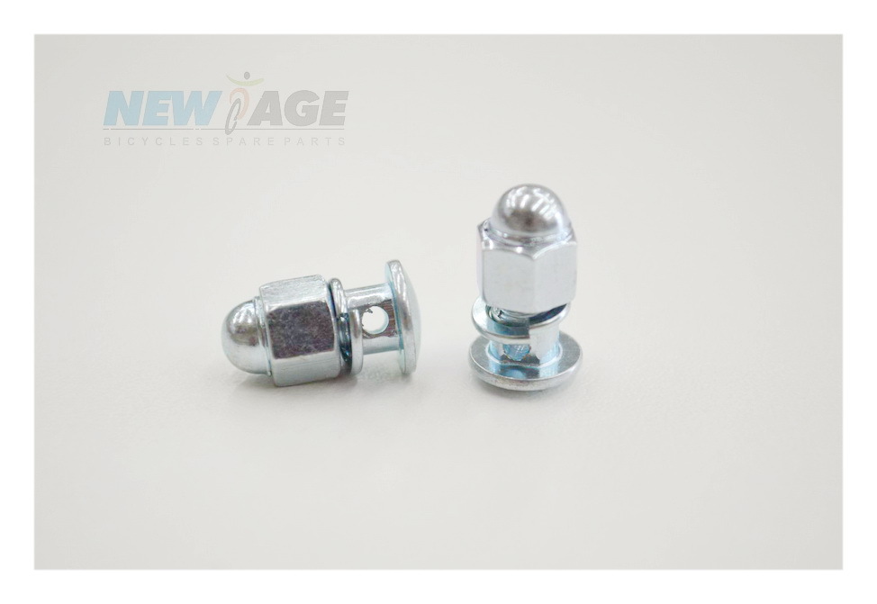 New 2 x pcs Bicycle Bike Brake Cable Anchor Bolt /  Pinch Bolt Galvanized Steel