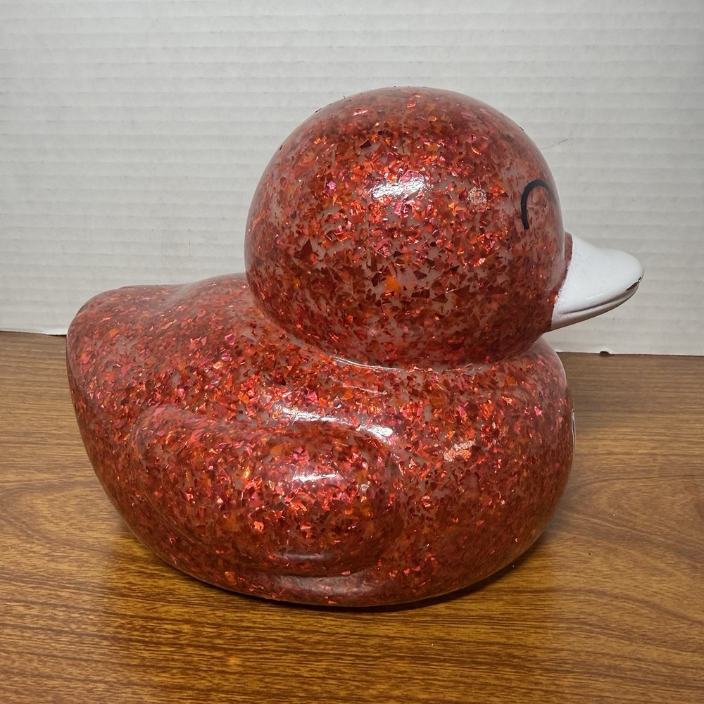 5” Rubber Duck- Icee Brand Glitter Red Pre Owned