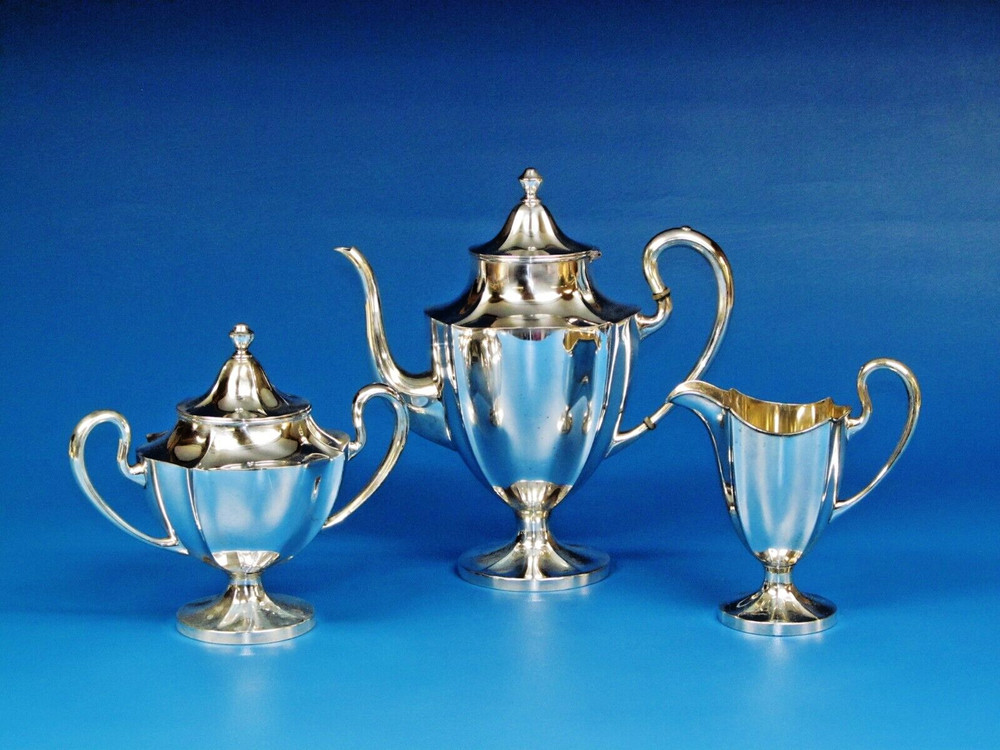 Three (3) Piece Pair point Sheffield Tea/Coffee Set E.P.N.S. Made In U.S.A