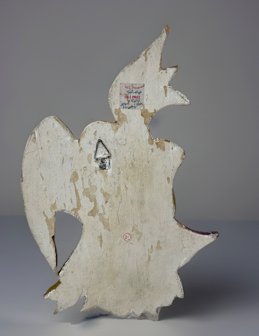 VTG Carved Wooden 13” Angel Playing Trumpet Angelic Wall Art Philippines