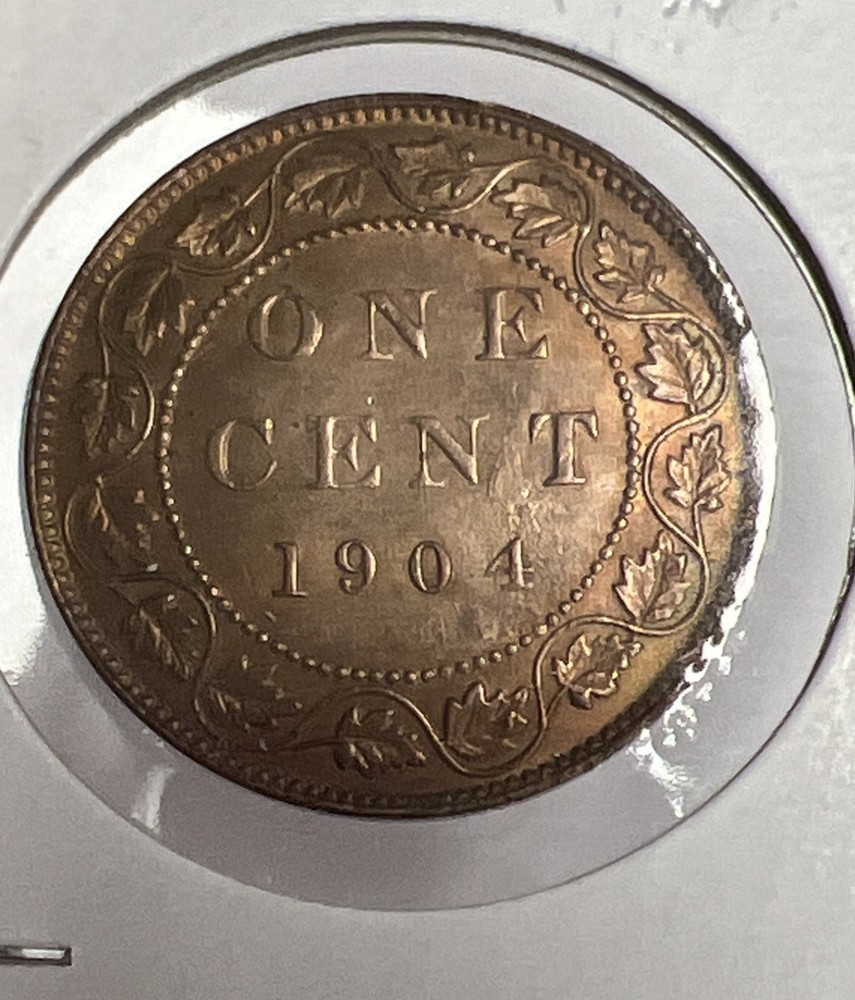 1904 Canada Large One Cent Coin - Red Better Condition
