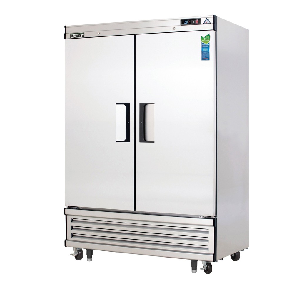 Everest EBR2 54" 2-Section Reach-In Refrigerator w/ 2 Solid Full Doors, Botto...