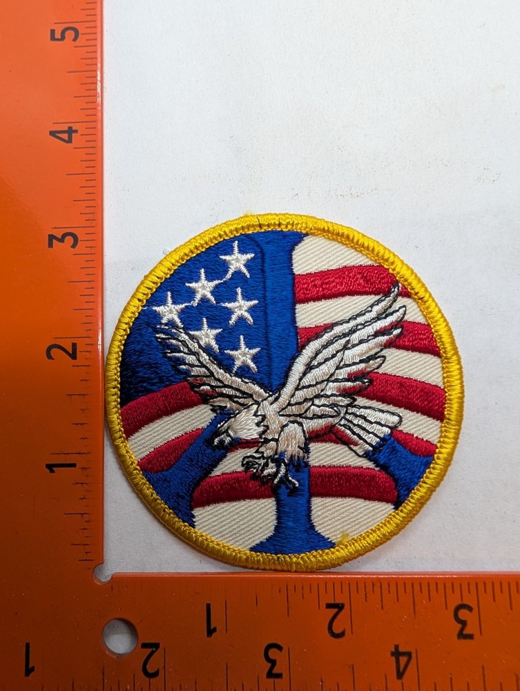 US Flag Eagle Peace Sign Patch