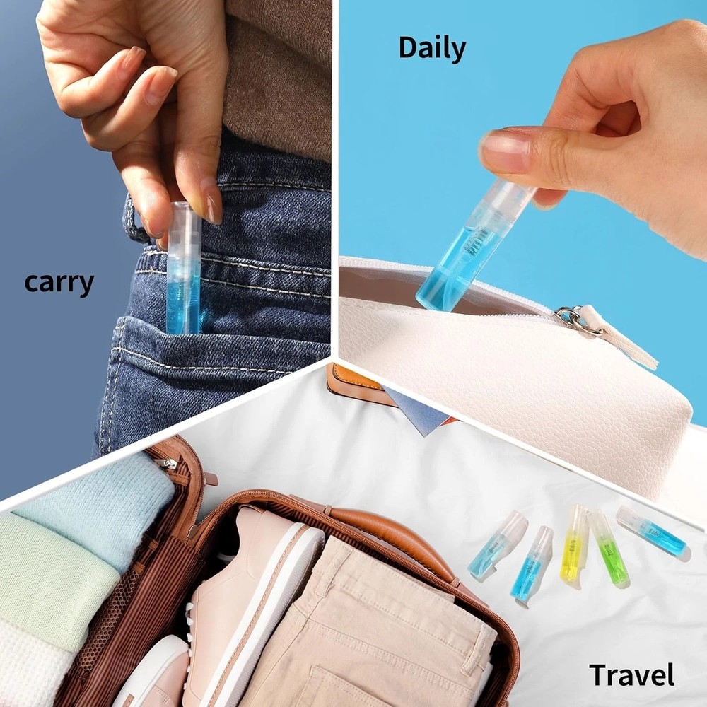 60PCS 2Ml Clear Mini Spray Bottles - Empty Fine Mist Containers