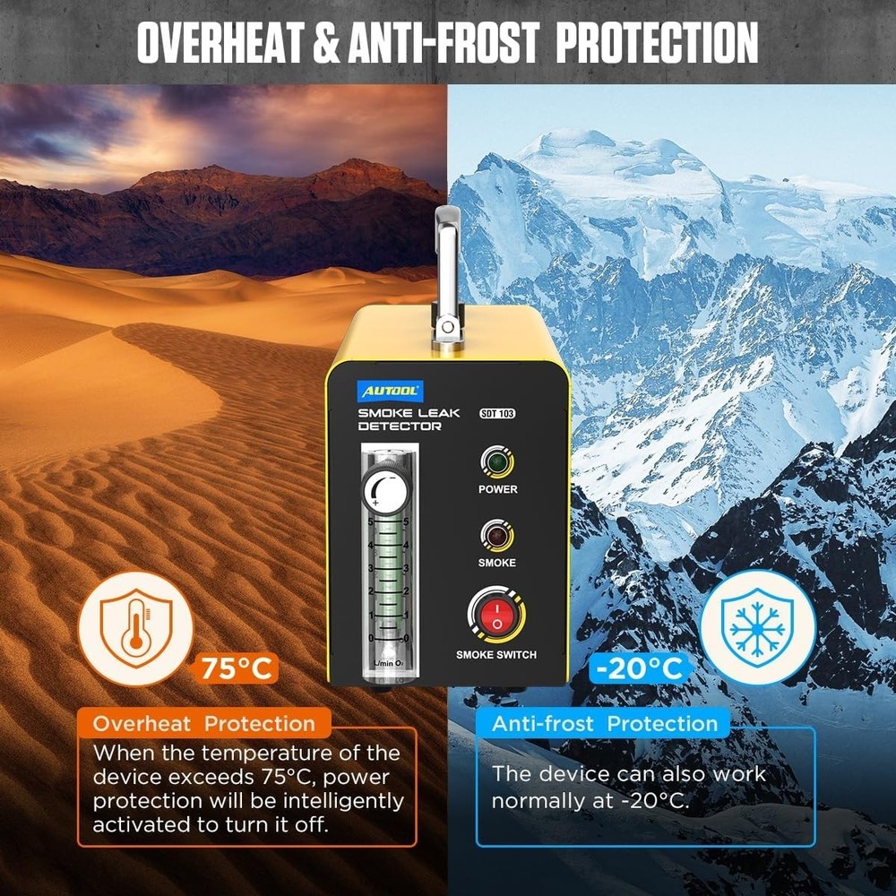 Smoke Machine Leak Detector for 12V Vehicles - Professional Testing Tool