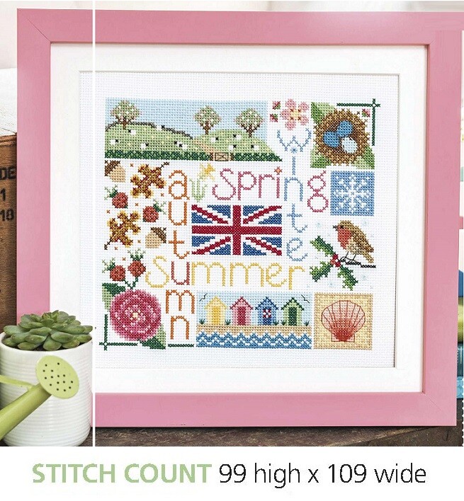 SEASONS SAMPLER  CROSS STITCH  PATTERN ONLY    EQ - RAY