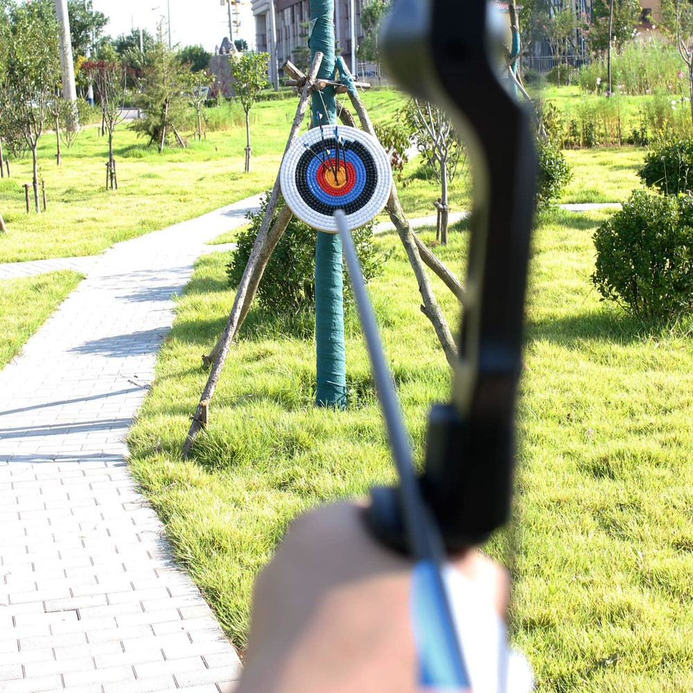 Handmade Solid Straw Round Archery Target Bow for Traditional Shooting