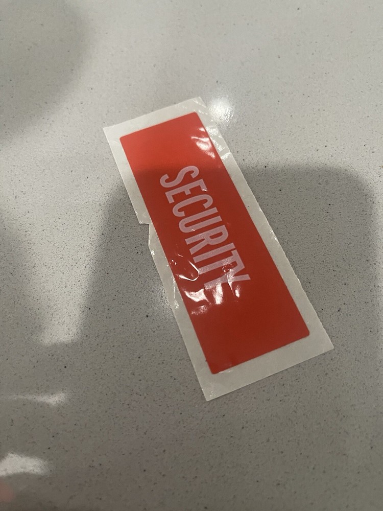 Security Red Sticker