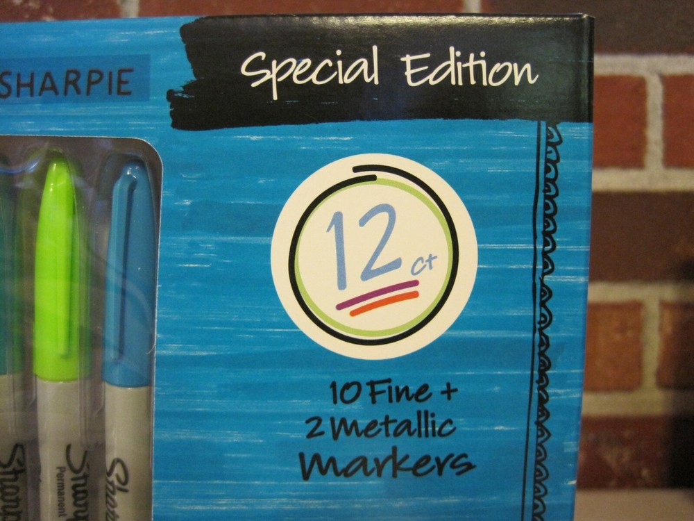SHARPIE SPECIAL EDITION 12 CT. ASSORTED FINE POINT PERMANENT MARKERS--NEW