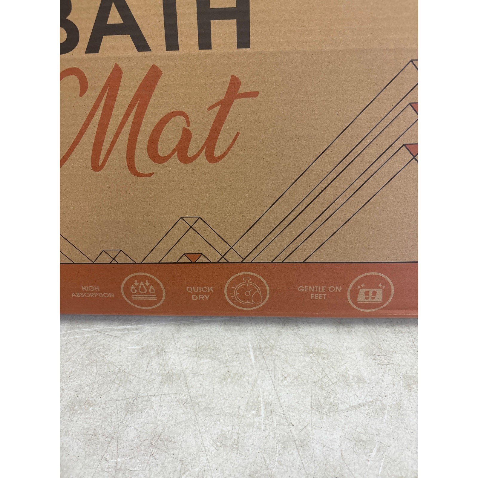 Brosunit Stone Bath Mat, Super Absorbent Quick Dry Non-Slip Mat, 23.5x15.7" Gray