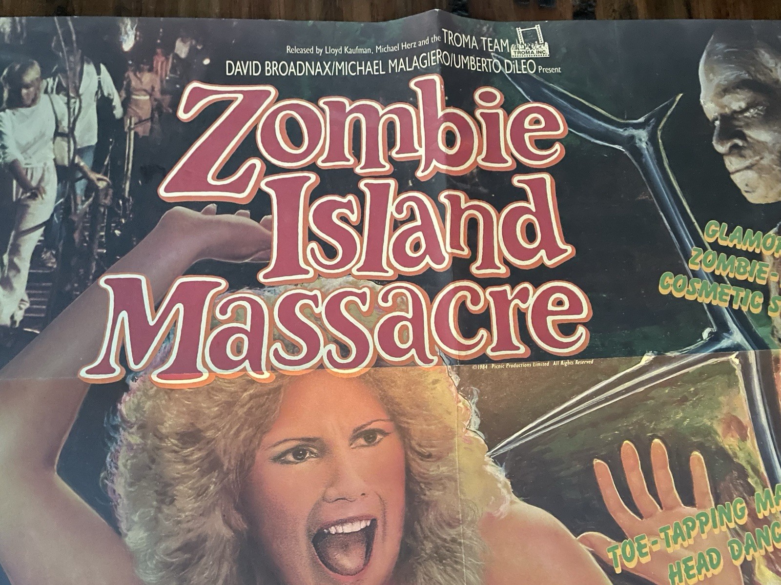 1987 ZOMBIE ISLAND MASSACRE Movie Poster - Horror