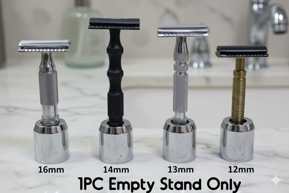 CNCStainless Variable Width Weighted Safety Razor Storage Stand For Edwin Jagger