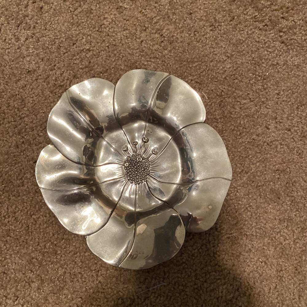 Vintage International Silver Company Poppy Flower Plate 1994 Vintage