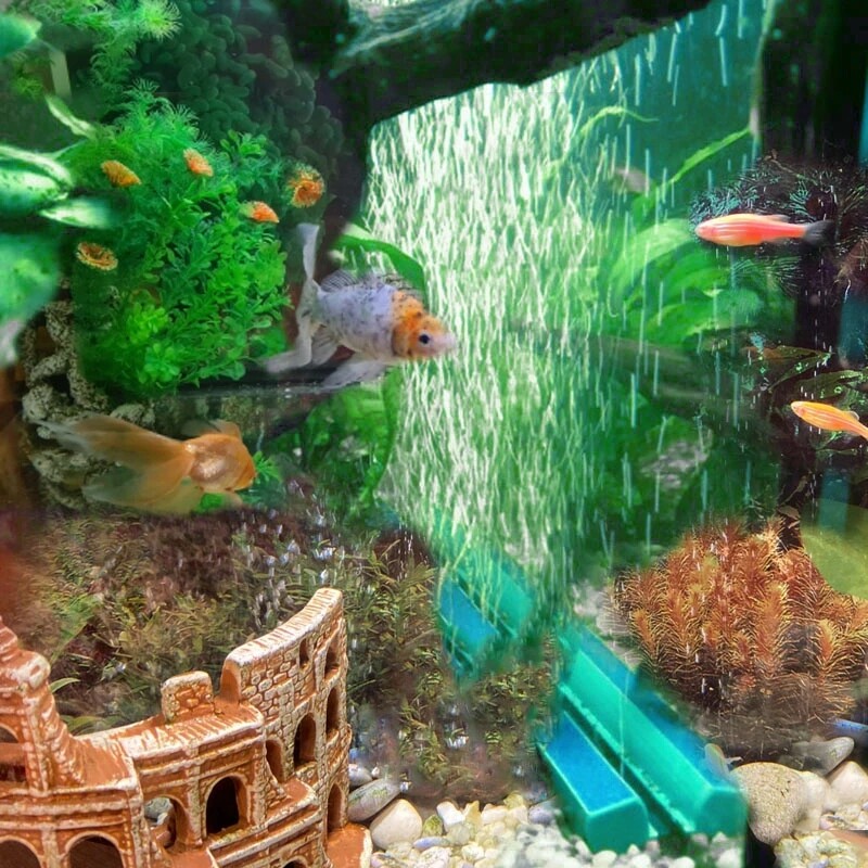 2/4x Air Sand Stone Bubble Curtain Bar Aquarium Fish Tank Aerator Oxygen Pump