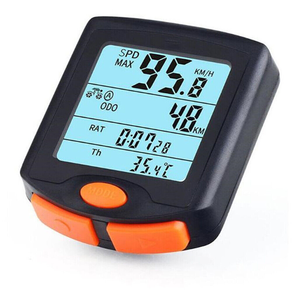 Bicycle Computer Digital Odometer LCD Backlight Bike Speedometer Waterproof