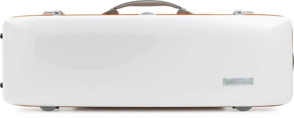 BAM Supreme Ice Hightech Oblong Violin Case - White-Orange (2-pack) Bundle
