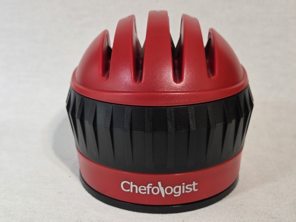 Chefologist 3-Stage Mini Knife Sharpener Red
