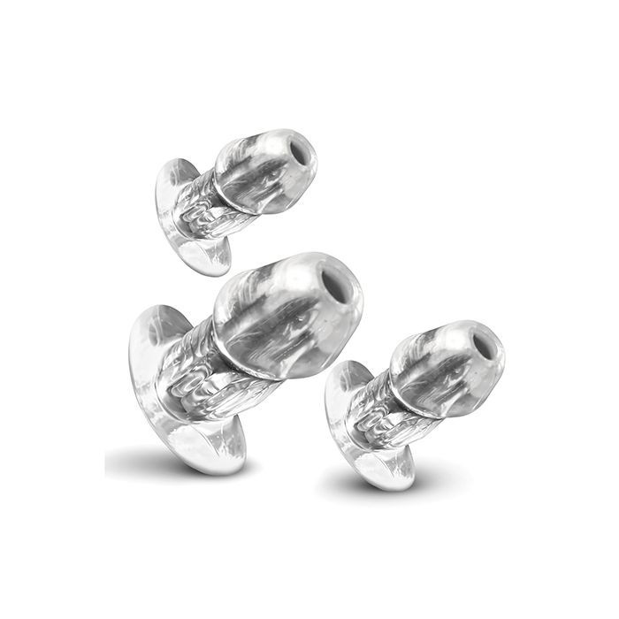 Master Series-Dicked Clear Hollow Anal Plug 3 pc Set
