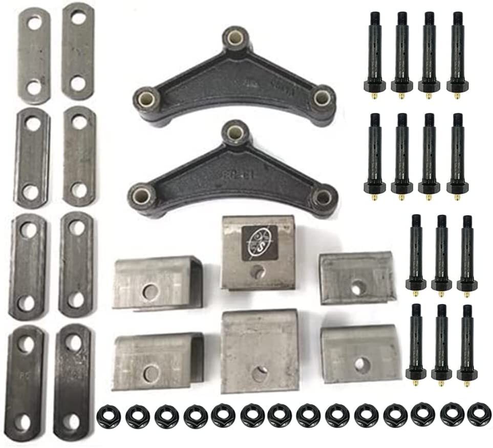 HD Greaseable 3500 lb Tandem Trailer Suspension Kit Leaf Springs, Hanger, Ubolt