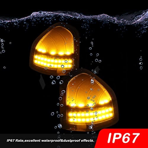 Dynamic Sequential LED Side Mirror Compatible with Dodge Ram 1500 Marker Lights