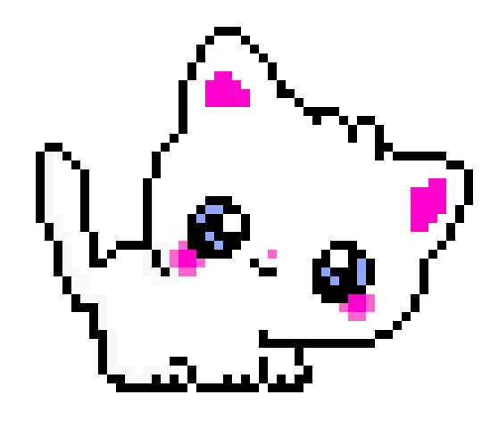 Pixel cat Vinyl Sticker Decal XV