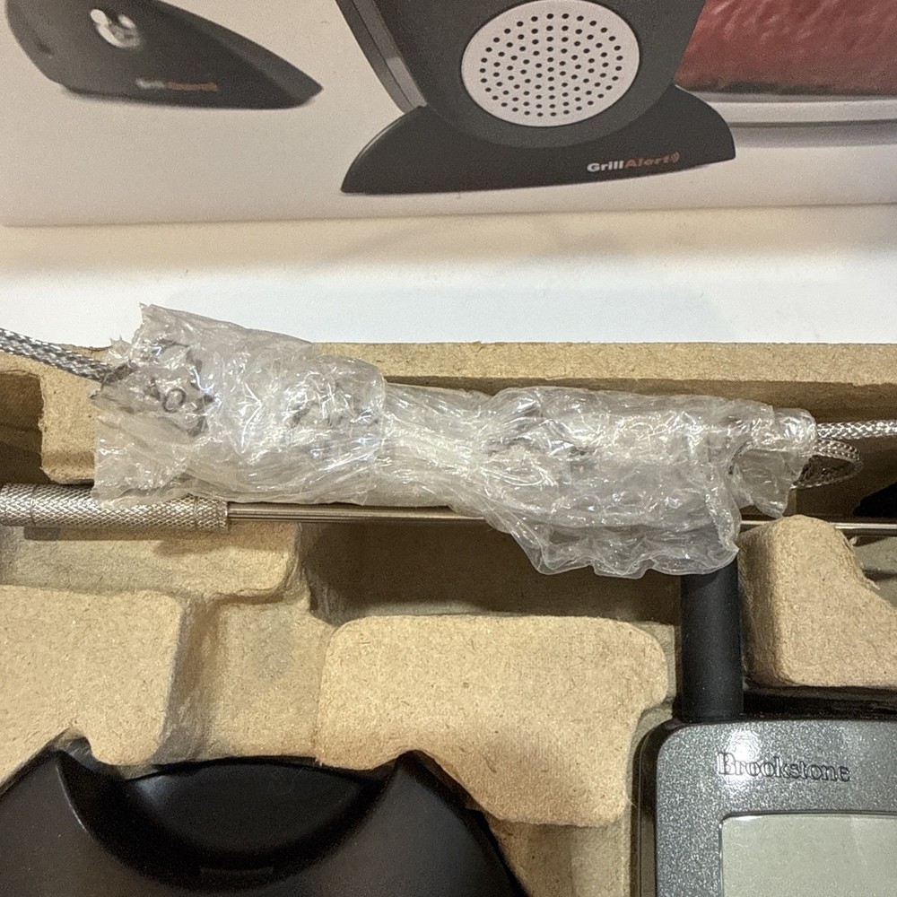 Brookstone Grill Alert Talking Remote Meat Thermometer Wireless Very Good