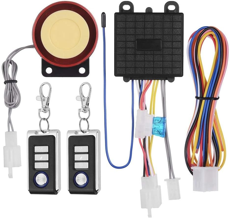 DC12V Motorcycle Anti-Theft Alarm Security System Remote Control Engine Start Bi