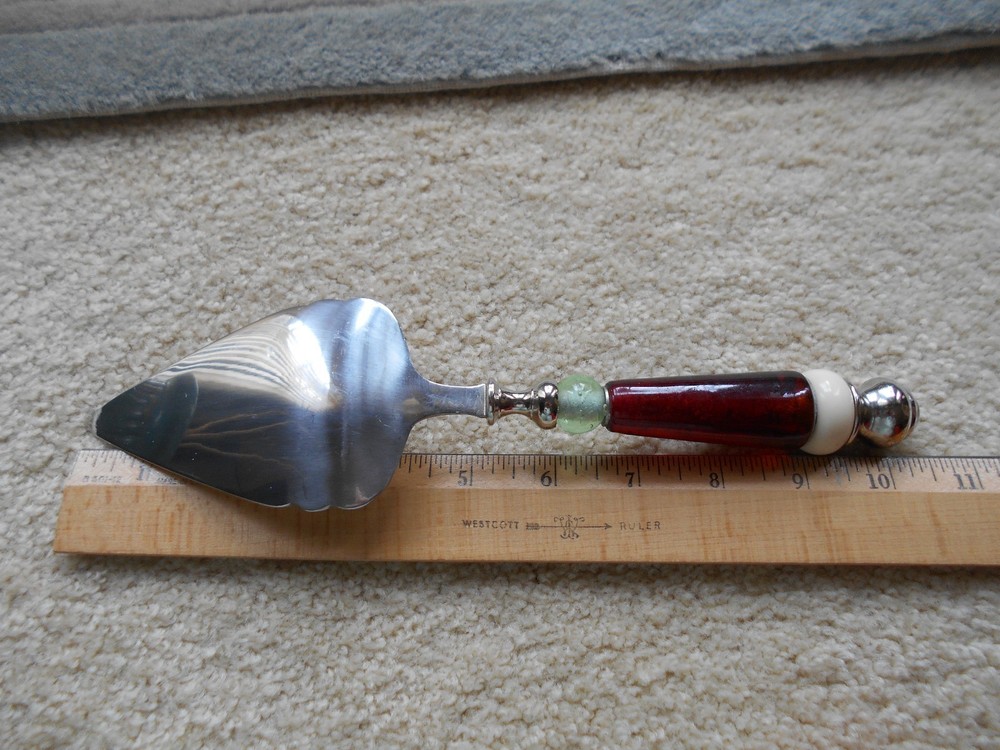 Glass Handled Cake Server
