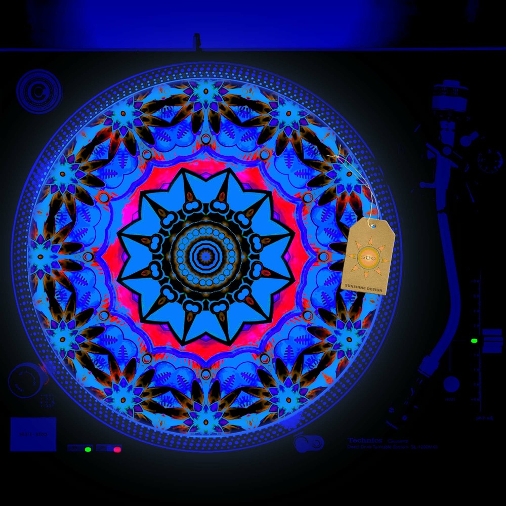 Techno Show Turntable Slipmat GLOW BLACKLIGHT 12 inch