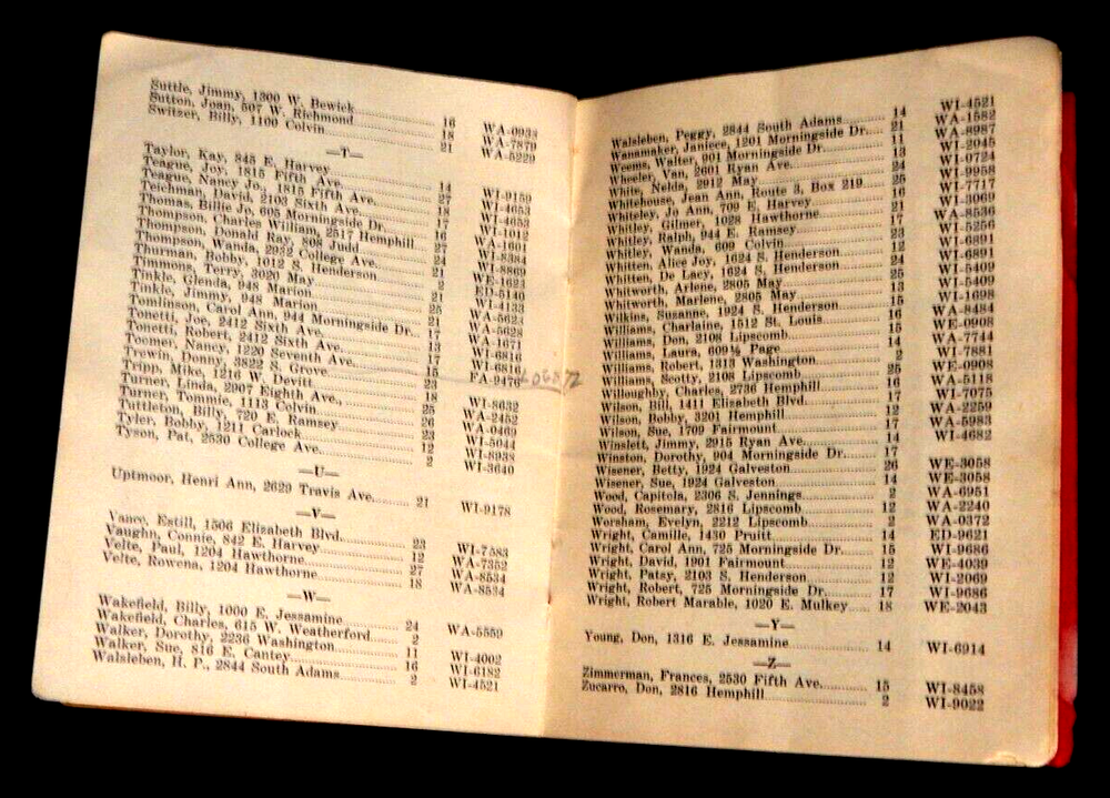 1951 Daggett Junior High School Student Directory