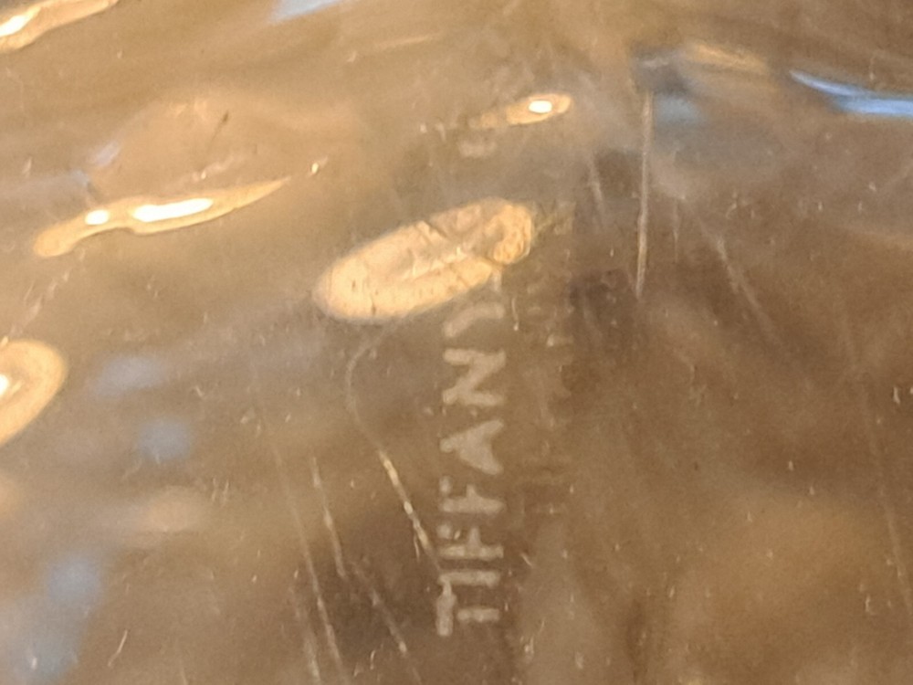 Vintage Tiffany & Co. Crystal "Devon" Pitcher with Ruffled Edges Signed