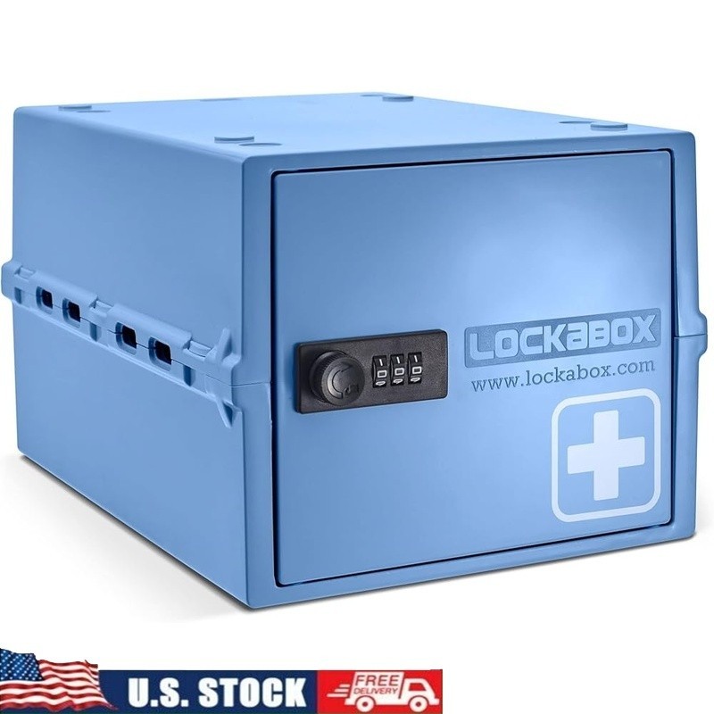 12"x8"x6.6"Premium Medicine Lock Storage Box Medium Medication Lock Box w/Code