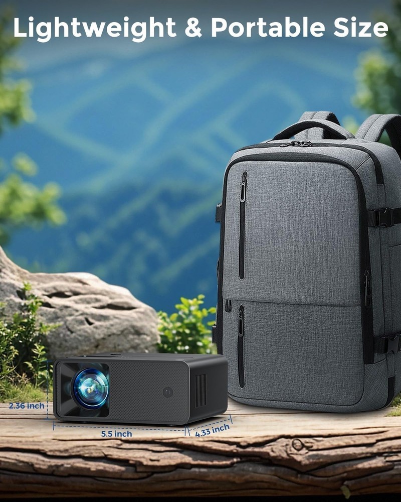 Versatile Mini Projector with 8000 Lumen Brightness & Multi-Device Compatibility