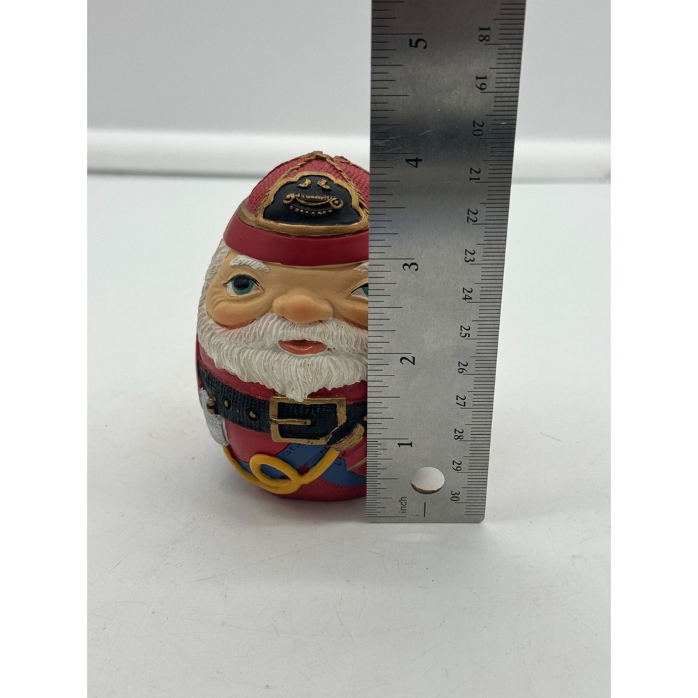 Roly Poly Firefighter Santa Claus Christmas Decor