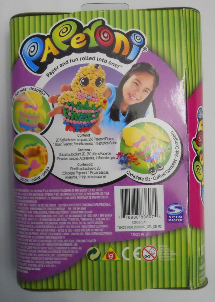 Spring Spin Master PAPERONI 2D Easter Chick Kit Rolled Paper Fun Craft Activity