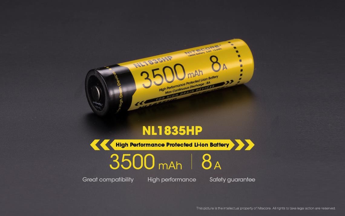 NITECORE NL1835HP 3500mAh Li-ion rechargeable battery from Auth Dealer Genuine