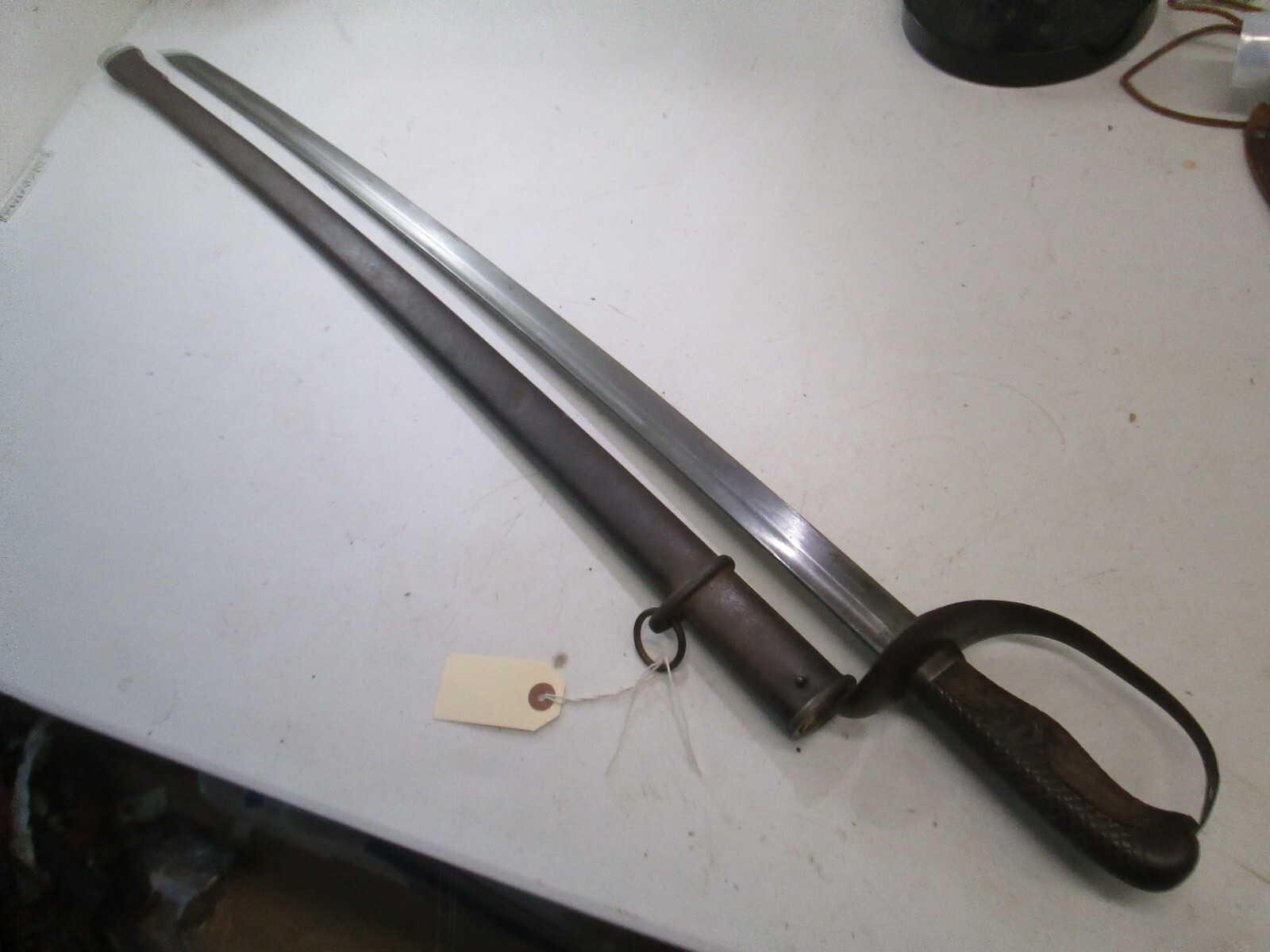 RUSSO JAPANESE NCO CAVALRY SWORD AND SCABBARD ARSENAL MARKED #Y3