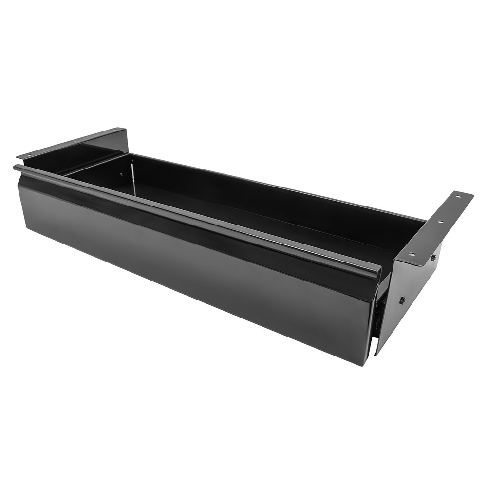 Black Sliding Pull-out Drawer Under Table Mounted Drawer Storage Box Organizer