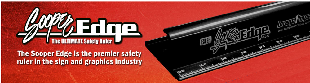 28" SOOPER EDGE Safety Ruler Trim w/ grip