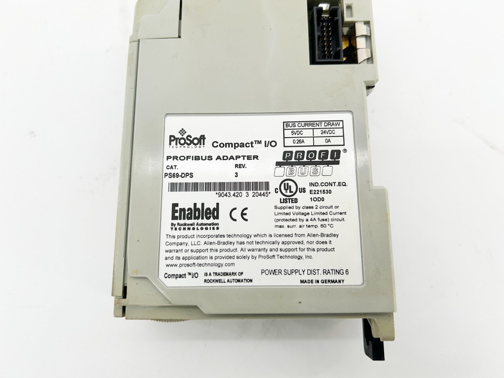 ProSoft PS69-DPS Profibus Adapter 5VDC 24VDC 0.26A