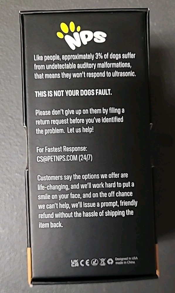 NPS Alpha Anti Bark Tool Dog Behavior Training Device Rechargeable New Open Box
